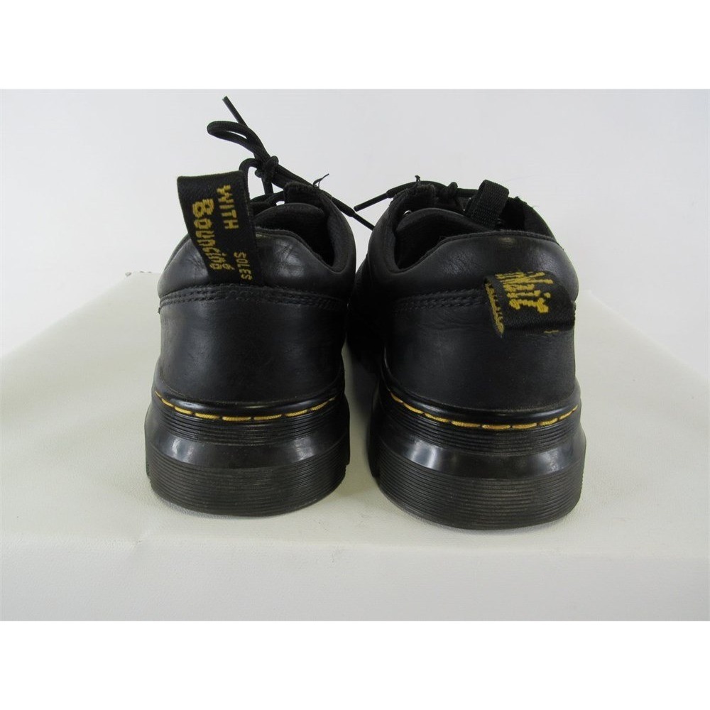 Dr. Martens Reeder Shoes Mens 10 Black Good Leather Low Top Lug Sole Hiker - Picture 4 of 9